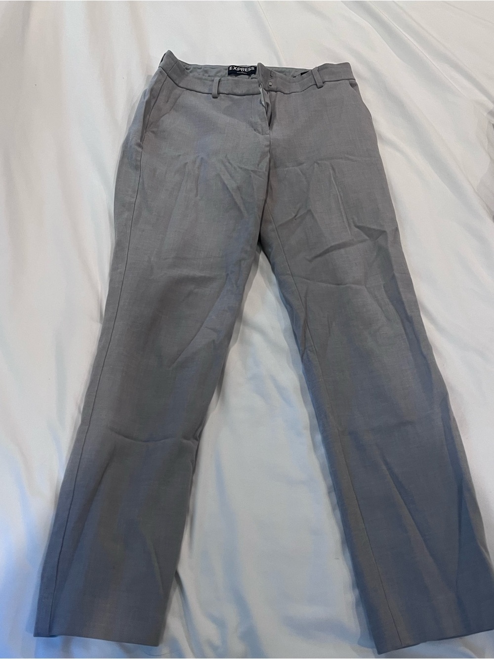 Express Women's Gray Straight Dress Pants